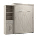 Modubox Key West 93W Queen Murphy Bed and Closet Organizer with Drawer and Doors (94W) in Linen White Oak