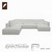 VIG Furnitur Divani Casa Lulu - Modern White Fabric Modular Sectional Sofa W/ Left Facing Chaise