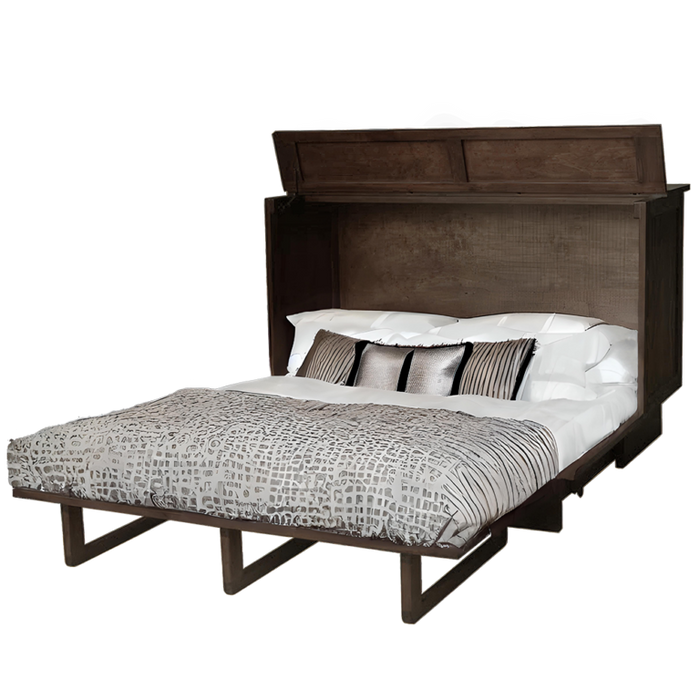 Bridger Queen Size Murphy Cabinet Bed in Auburn