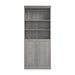 Modubox Versatile 36W Closet Organizer with Doors in Platinum Grey