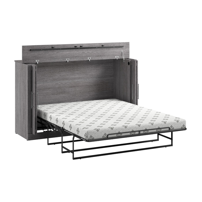 Modubox Pur 75W Queen Cabinet Bed with Matteress in Bark Grey