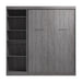 Modubox Nebula Full Murphy Bed with Closet Organizer (84W) in Bark Grey