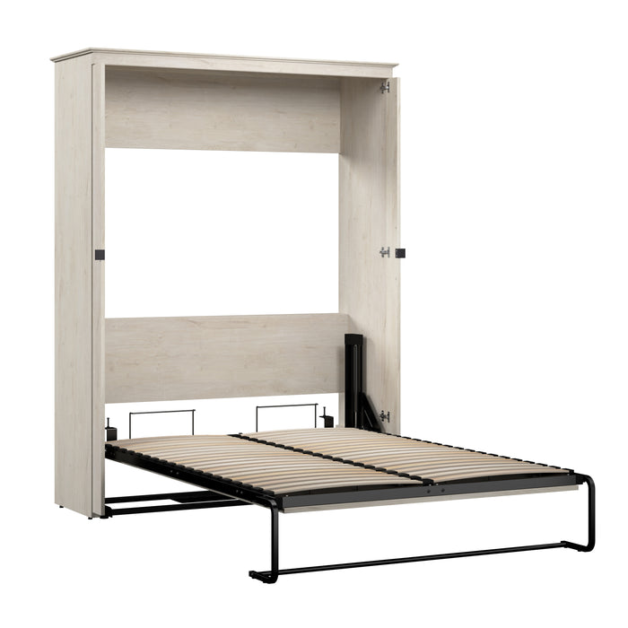 Modubox Key West 63W Full Murphy Bed in Linen White Oak