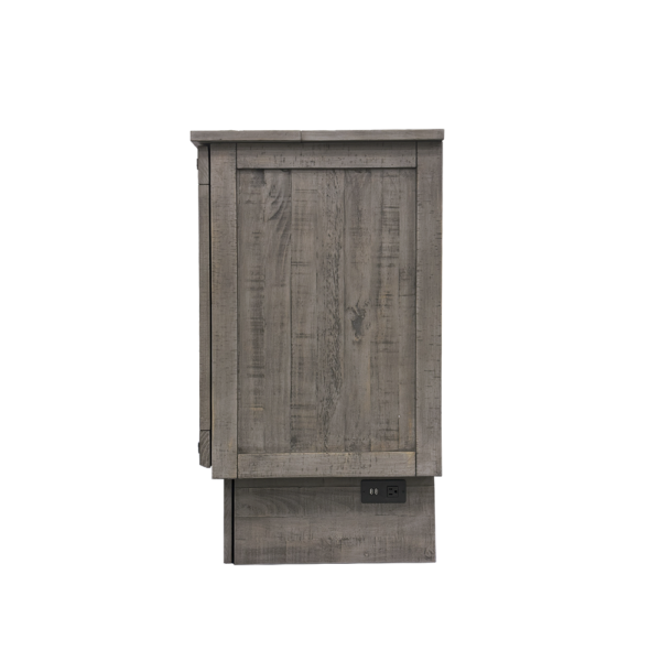 Medison Queen Size Murphy Cabinet Bed in Grey