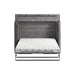 Modubox Pur 69W Full Cabinet Bed with Matteress in Bark Grey