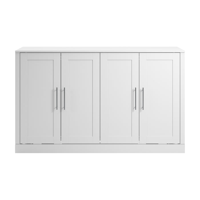 Modubox Pur 75W Queen Cabinet Bed with Matteress in White