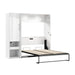 Modubox Avalon High Gloss Full Murphy Bed and Storage Cabinet with Pull-Out Shelf (81W) in High Gloss White