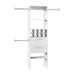 Modubox Carina Closet 24W Closet Organizer with Clothing Rods in Drawers in and Cubbies in White