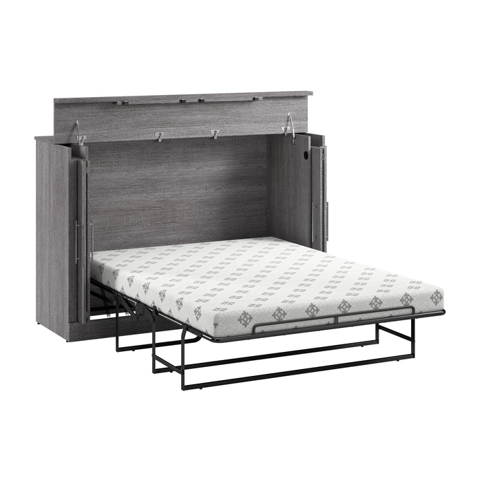 Modubox Nebula 69W Full Cabinet Bed with Matteress in Bark Grey