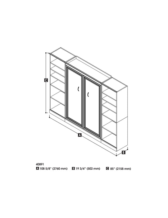 Versatile Full Murphy Wall Bed and 2 Storage Units - Available in 3 Colours