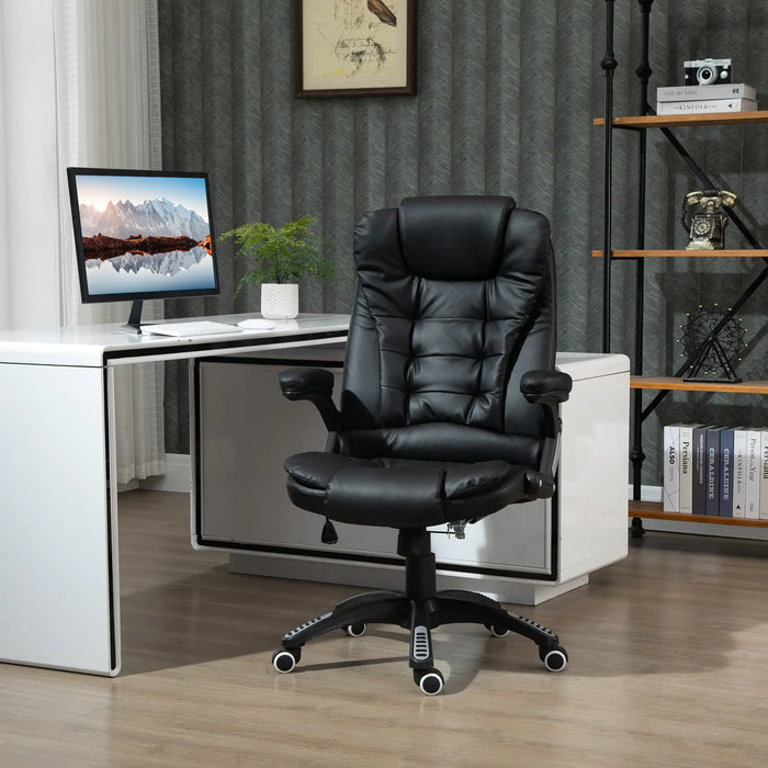 Aosom Vinsetto Executive office Chair High Back Pu Leather Computer Chair, with Swivel Wheels, Arm, Adjustable Height in Black