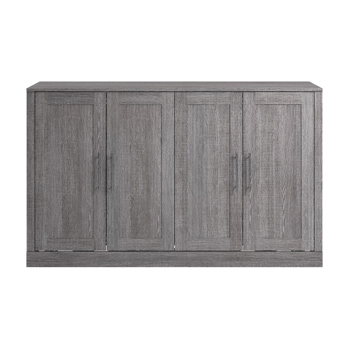 Modubox Pur 75W Queen Cabinet Bed with Matteress in Bark Grey