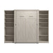 Modubox Key West 111W Full Murphy Bed with Closet Organizers (113W) in Linen White Oak