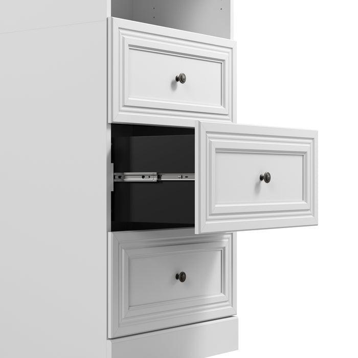 Modubox Versatile 86W Closet Organizer with Drawers in White