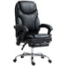 Aosom Vinsetto 6 Point Vibration Massage office Chair, Pu Leather Heated Reclining Computer Chair with Footrest in Black