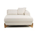 VIG Furnitur Modrest Fleury - Contemporary Cream Fabric and Walnut Laf Sectional Sofa