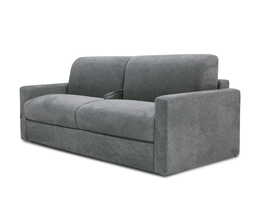 VIG Furnitur Lamod Italia Revers - Italian Modern Leather Queen Sofabed in Grey