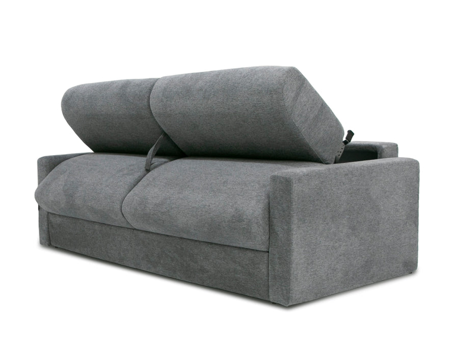 VIG Furnitur Lamod Italia Revers - Italian Modern Leather Queen Sofabed in Grey