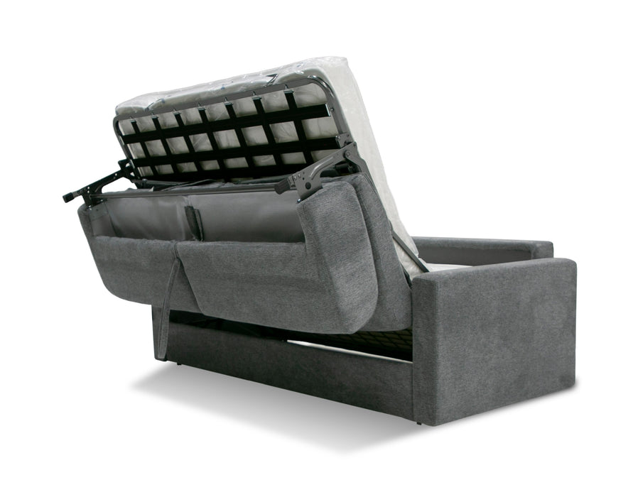 VIG Furnitur Lamod Italia Revers - Italian Modern Leather Queen Sofabed in Grey