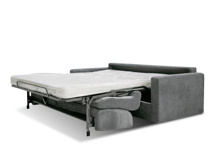 VIG Furnitur Lamod Italia Revers - Italian Modern Leather Queen Sofabed in Grey