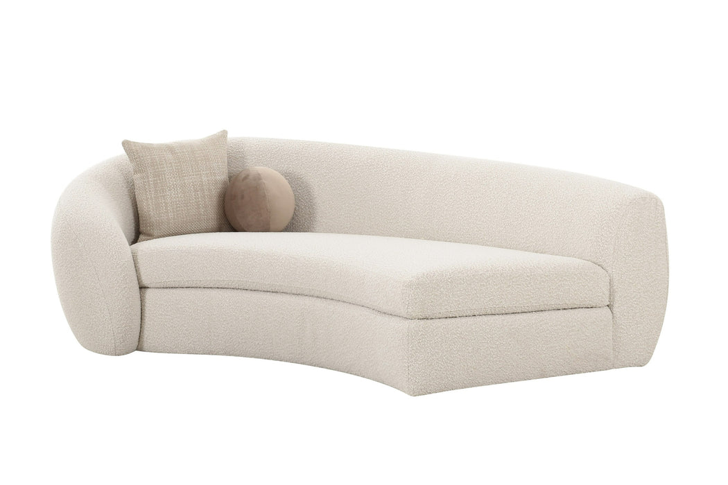 VIG Furnitur Modrest - Kilmer Modern Curved Fabric Sectional Sofa in Off-White