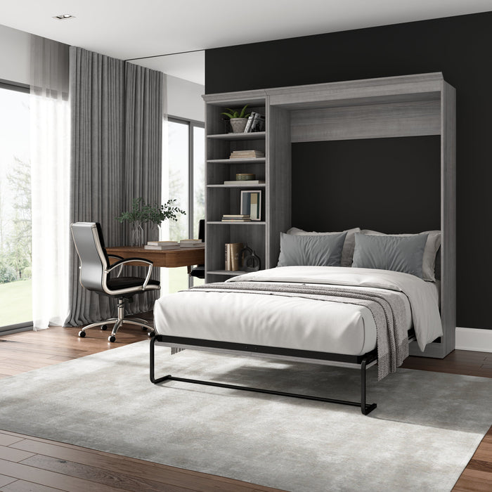 Versatile Full Murphy Wall Bed and 1 Storage Unit - Available in 3 Colours