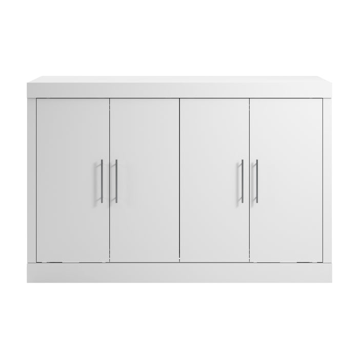 Modubox Nebula 69W Full Cabinet Bed with Matteress in White