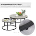 Aosom Homcom Modern Coffee Table Set of 2, Nesting Side Tables W/ Metal Base For Living Room Bedroom offic in Cement Grey