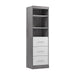 Modubox Nebula 25W Closet Organizer with Drawers in Bark Grey & White