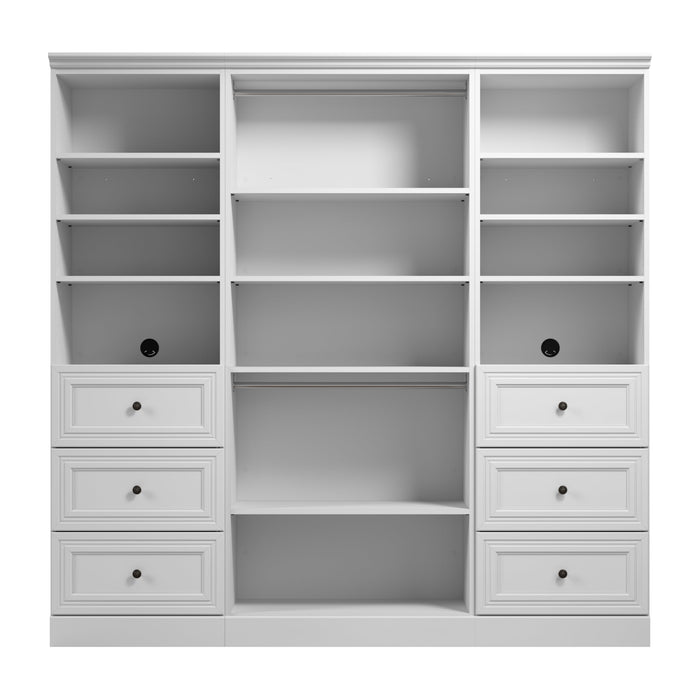 Modubox Versatile 86W Closet Organizer with Drawers in White