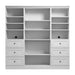 Modubox Versatile 86W Closet Organizer with Drawers in White