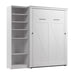 Modubox Key West 87W Full Murphy Bed with Closet Organizer (88W) in Pure White Oak