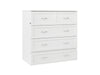 AFI Furnishings Afi Northfield Size Murphy Bed Chest with 6" Matteress, Storage Drawer, & Built-in Charger Twin XL siz in White