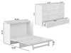 AFI Furnishings Afi Northfield Size Murphy Bed Chest with 6" Matteress, Storage Drawer, & Built-in Charger Queen siz in White