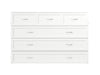 AFI Furnishings Afi Northfield Size Murphy Bed Chest with 6" Matteress, Storage Drawer, & Built-in Charger Queen siz in White