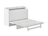 AFI Furnishings Afi Northfield Size Murphy Bed Chest with 6" Matteress, Storage Drawer, & Built-in Charger Queen siz in White