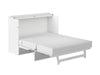 AFI Furnishings Afi Northfield Size Murphy Bed Chest with 6" Matteress, Storage Drawer, & Built-in Charger Queen siz in White