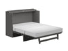 AFI Furnishings Afi Northfield Size Murphy Bed Chest with 6" Matteress, Storage Drawer, & Built-in Charger Queen siz in Grey