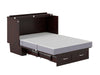 AFI Furnishings Afi Nantucket Murphy Bed Chest with 6" Matteress, Storage Drawer & Built-in Charger Full siz in Espresso