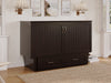 AFI Furnishings Afi Nantucket Murphy Bed Chest with 6" Matteress, Storage Drawer & Built-in Charger Queen siz in Espresso