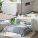 AFI Furnishings Afi Nantucket Murphy Bed Chest with 6" Matteress, Storage Drawer & Built-in Charger Queen siz in White