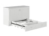 AFI Furnishings Afi Southamptonne Murphy Bed Chest with 6" Matteress, Storage Drawer, & Built-in Charger Queen siz in White