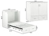 AFI Furnishings Afi Hamiltonne Murphy Bed Chest with 6" Matteress, Storage Drawer, & Built-in Charger Twin XL siz in White