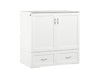 AFI Furnishings Afi Hamiltonne Murphy Bed Chest with 6" Matteress, Storage Drawer, & Built-in Charger Twin XL siz in White