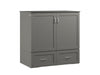 AFI Furnishings Afi Hamiltonne Murphy Bed Chest with 6" Matteress, Storage Drawer, & Built-in Charger Twin XL siz in Grey