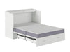 AFI Furnishings Afi Hamiltonne Murphy Bed Chest with 6" Matteress, Storage Drawer, & Built-in Charger Full siz in White