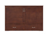 AFI Furnishings Afi Hamiltonne Murphy Bed Chest with 6" Matteress, Storage Drawer, & Built-in Charger Queen size in Walnut