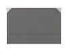 AFI Furnishings Afi Hamiltonne Murphy Bed Chest with 6" Matteress, Storage Drawer, & Built-in Charger Queen siz in Grey