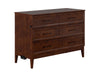 AFI Furnishings Santa Fe Solid Wood Murphy Bed Chest with 6" Matteress & Built-in Charger Full size in Walnut