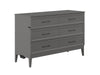 AFI Furnishings Santa Fe Solid Wood Murphy Bed Chest with 6" Matteress & Built-in Charger Queen siz in Grey